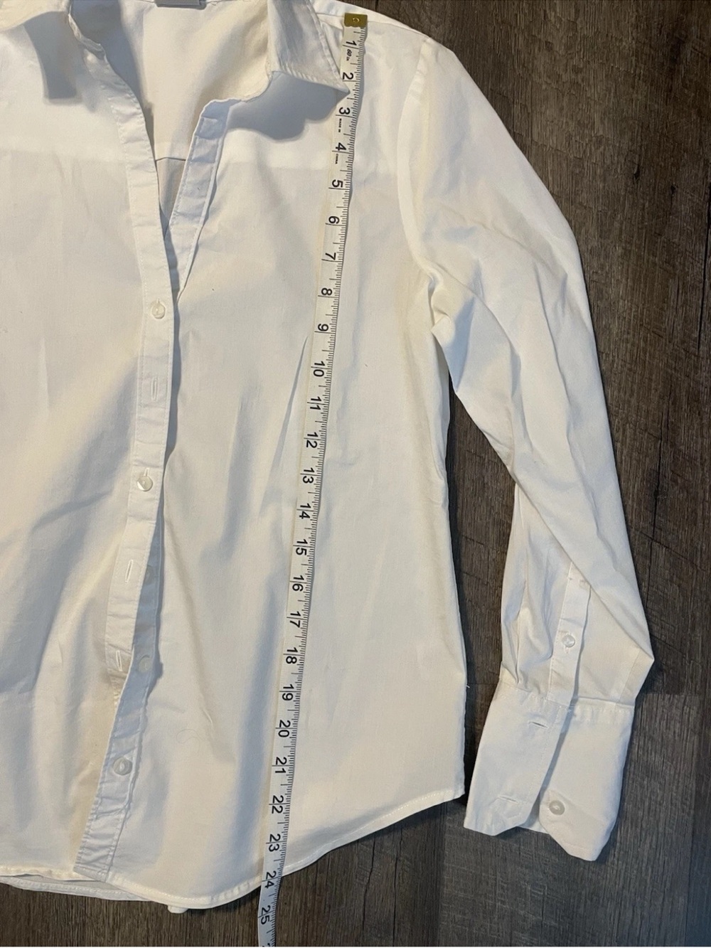 White Tailored Button-Down Shirt - Classic Women’s Shirt - Picture 7 of 7